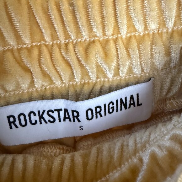 Rockstar Original Yellow Velour Jogger Pants S - Picture 5 of 5